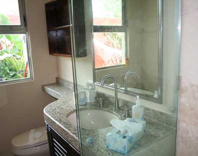 bathroom at royal oasis studio