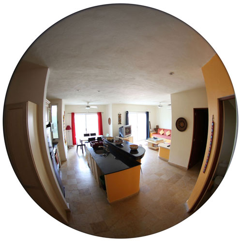 kitchen living area 1 bedroom and 1 bathroom
