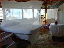 Inside a cabanas in Tulum, Mexico